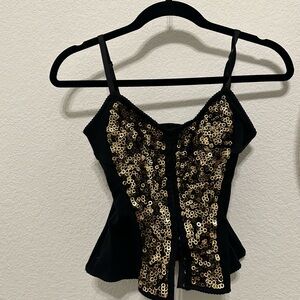 RARE Y2K Moda International Sequin Corset Top ✨